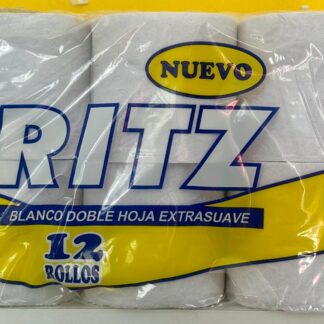 928 Papel Higienico Ritz 2H (Amarillo) 4/12 rollos